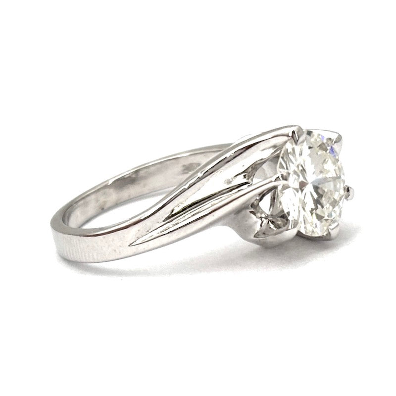 OCCASIONE Anello brillante solitario e oro, con certificato gemmologico - 1.35 ct; 5.2 gr
