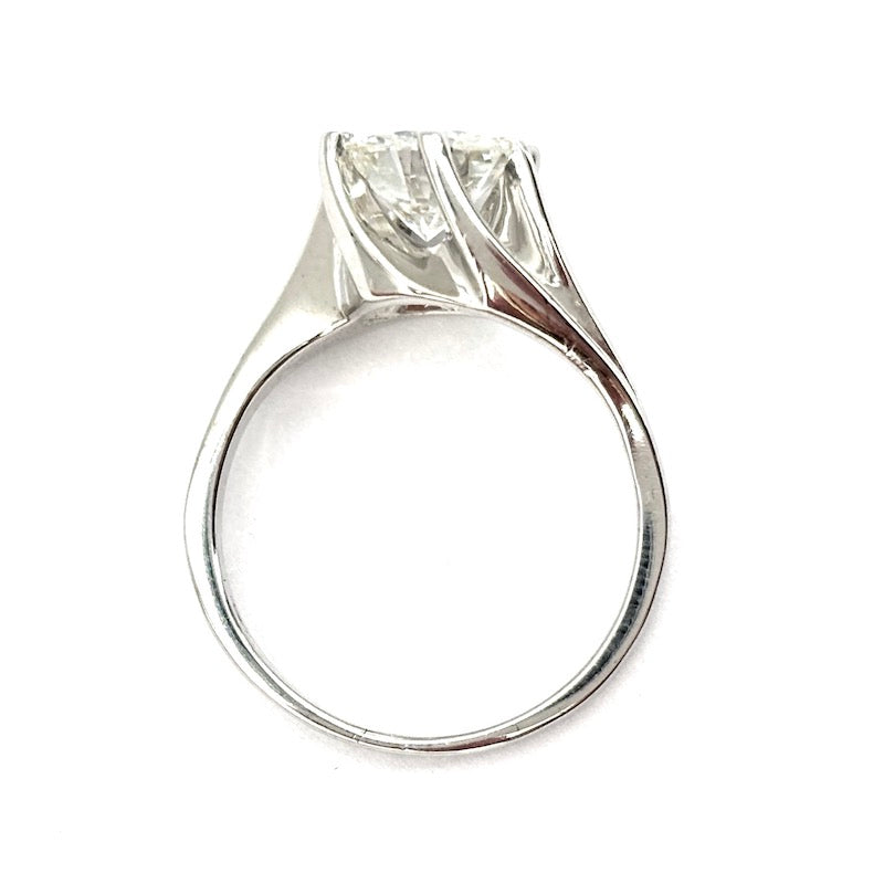 OCCASIONE Anello brillante solitario e oro, con certificato gemmologico - 1.35 ct; 5.2 gr