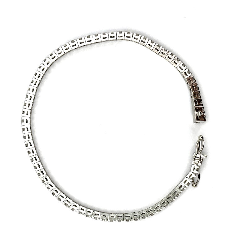 OCCASIONE! Bracciale tennis oro bianco e brillanti - 2.80 ct; 10.13 gr - 17 cm
