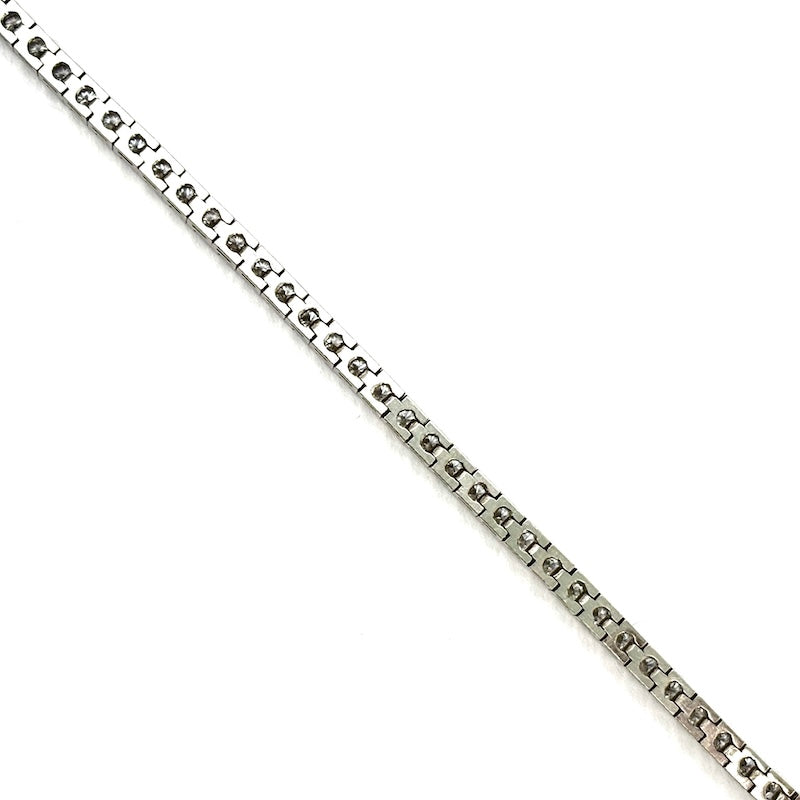 OCCASIONE! Bracciale tennis oro bianco e brillanti - 2.80 ct; 10.13 gr - 17 cm
