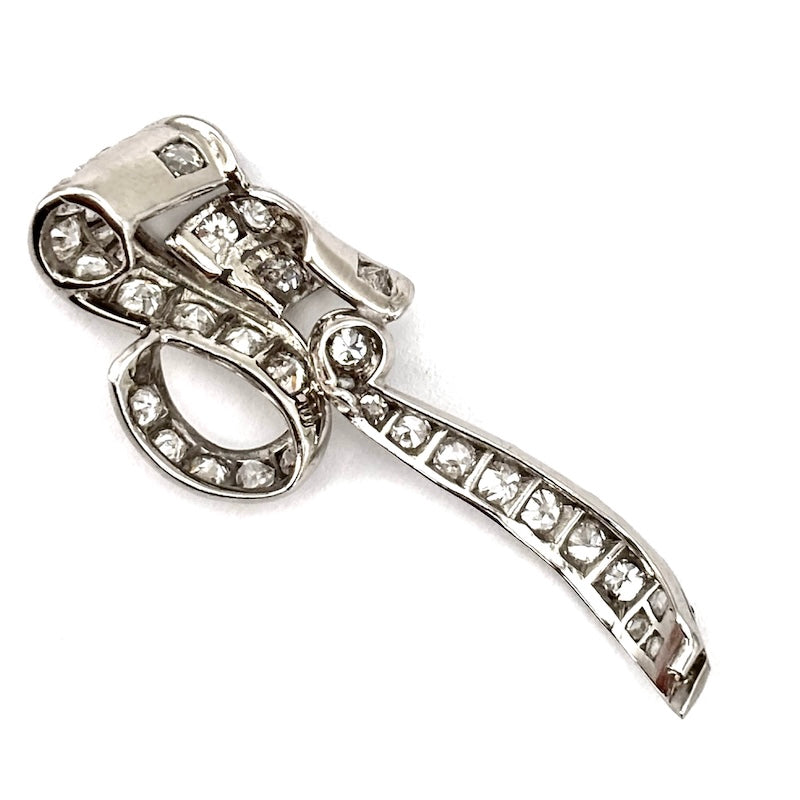 Ciondolo d'epoca a Pugnale anni '40-'50, oro e diamanti; 4.69 gr