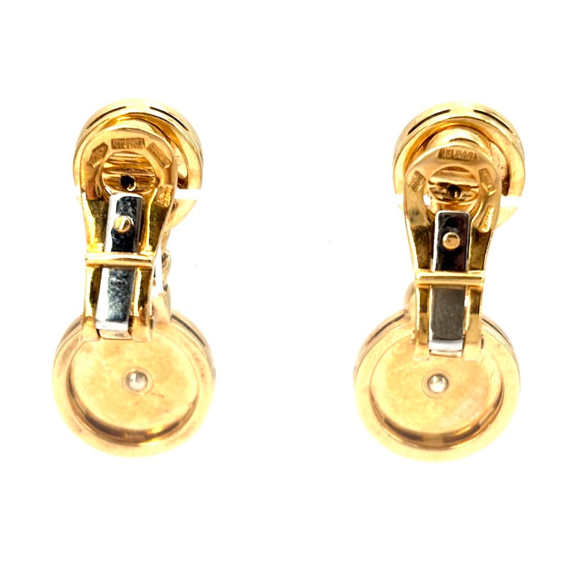 Orecchini Bvlgari, collezione BVLGARI, oro giallo, giada e brillanti, pendenti - 2.8 cm; 16 gr