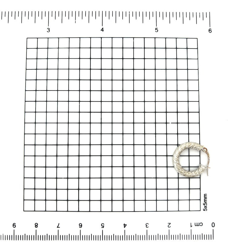 Orecchini cerchi oro bianco, anelle Unoaerre vintage; 2.46 gr