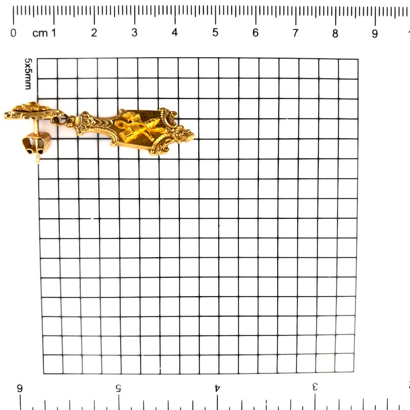 Orecchini d'epoca pendenti oro giallo; 5.40 gr