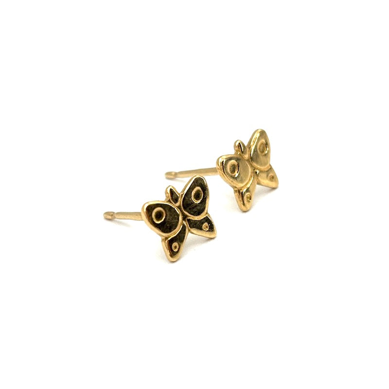 Orecchini farfalle, al lobo, oro giallo; 1.54 gr
