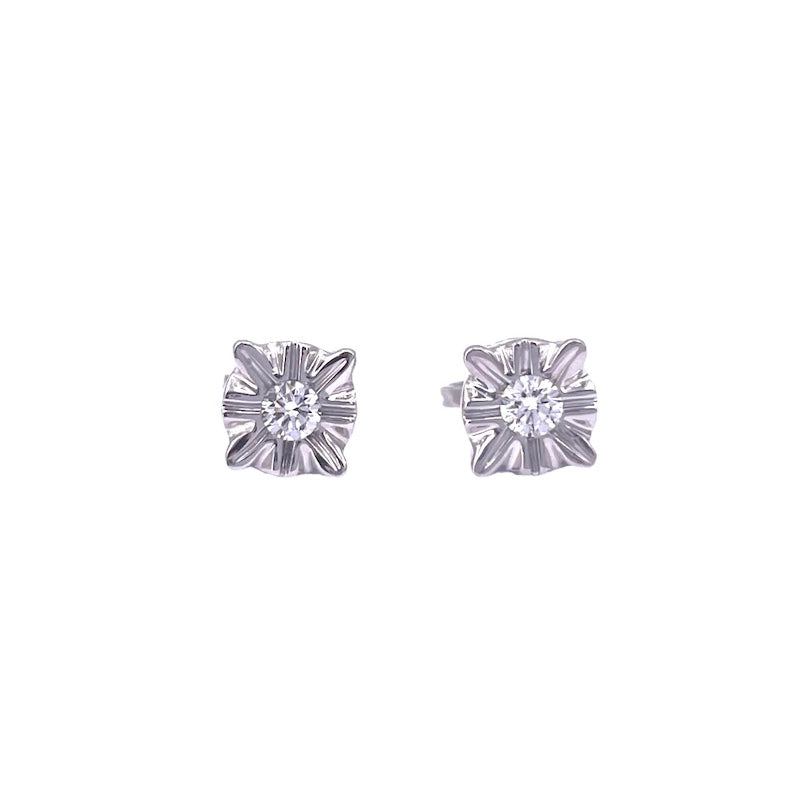 Orecchini punti luce "furbi" oro e diamanti 0.18 ct; 2.51 gr