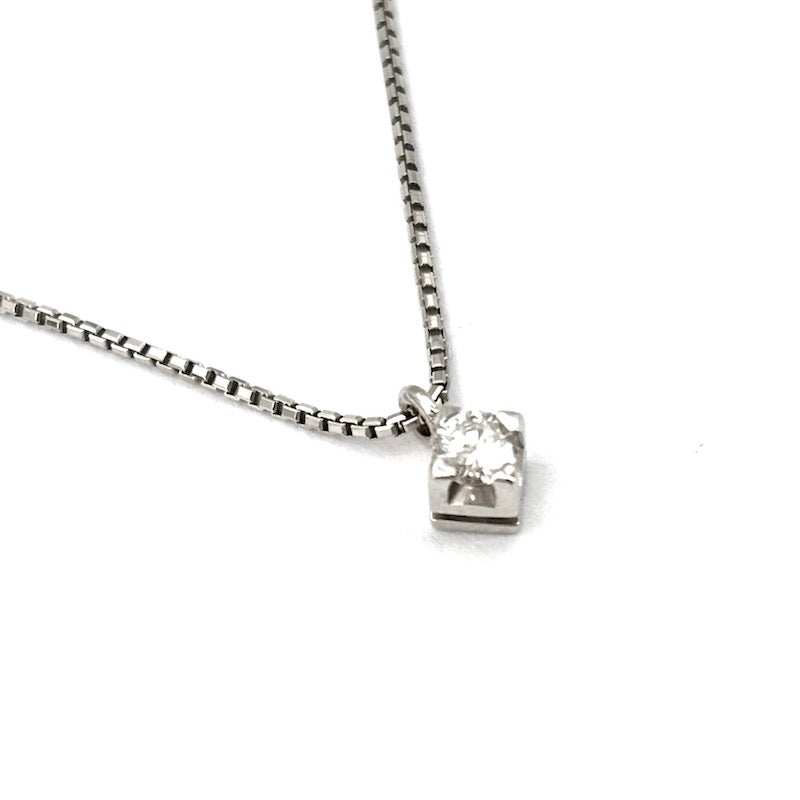 Ciondolo punto luce brillante solitario e oro - 0.10-0.12 ct; 2.58 gr