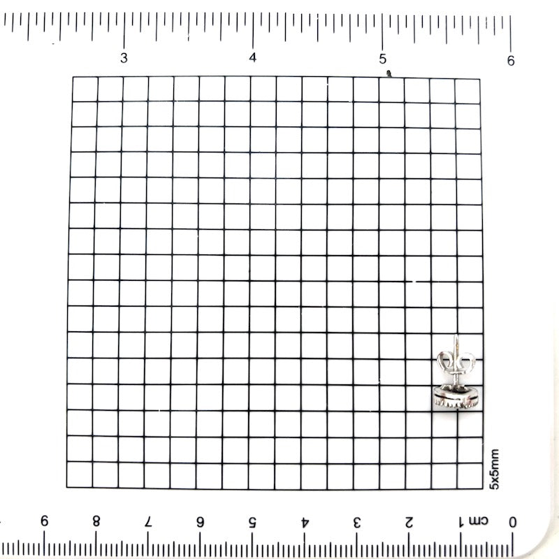 Orecchini punti luce cuori brillanti, oro bianco - 0.45-0.50 ct; 2.8 gr