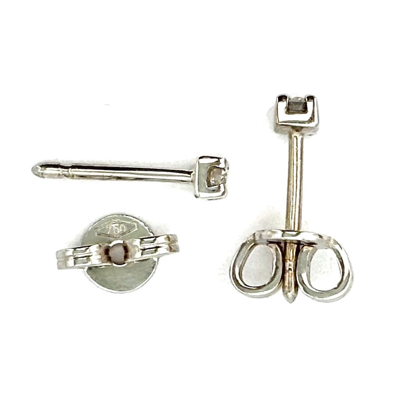 Orecchini punti luce oro e diamanti taglio brillante - 0.07 ct; 1 gr