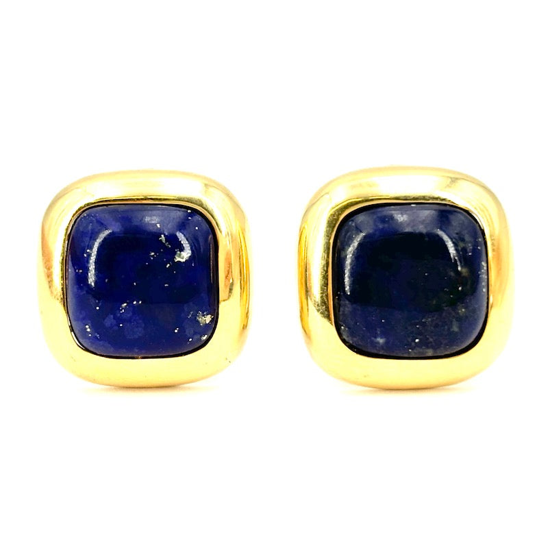 Orecchini squadrati lapis e oro giallo, al lobo - 1.7 cm; 7.29 gr