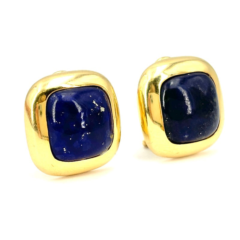 Orecchini squadrati lapis e oro giallo, al lobo - 1.7 cm; 7.29 gr