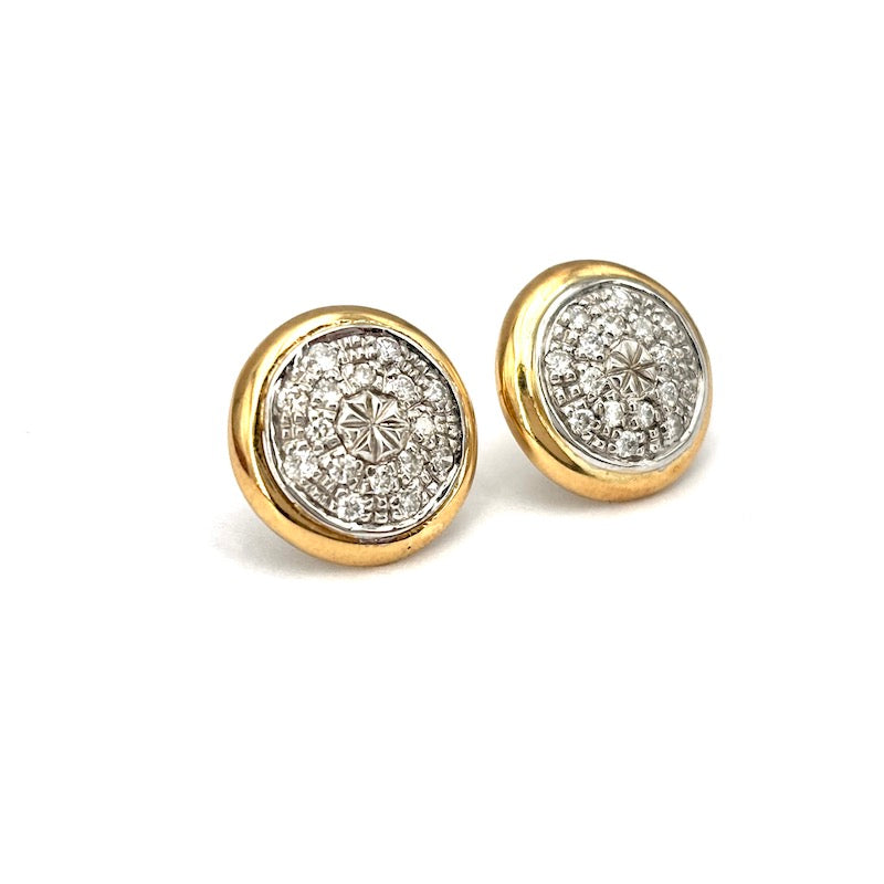 Orecchini toppe brillanti con lunghe gocce di onice staccabili, oro - 12.55 gr