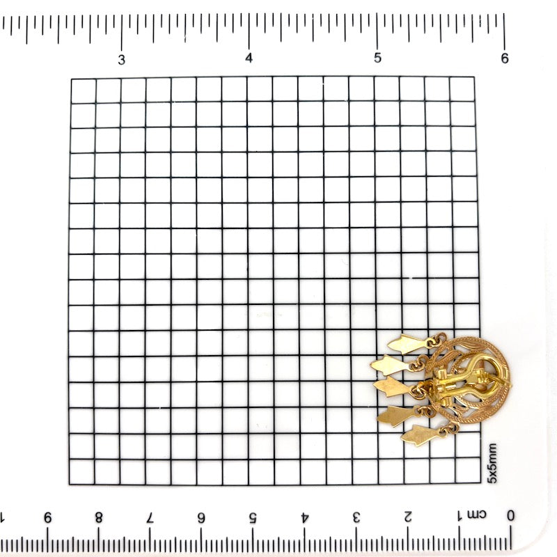 Orecchini vintage d'oro giallo, zingareschi - 2.8 cm; 6.08 gr