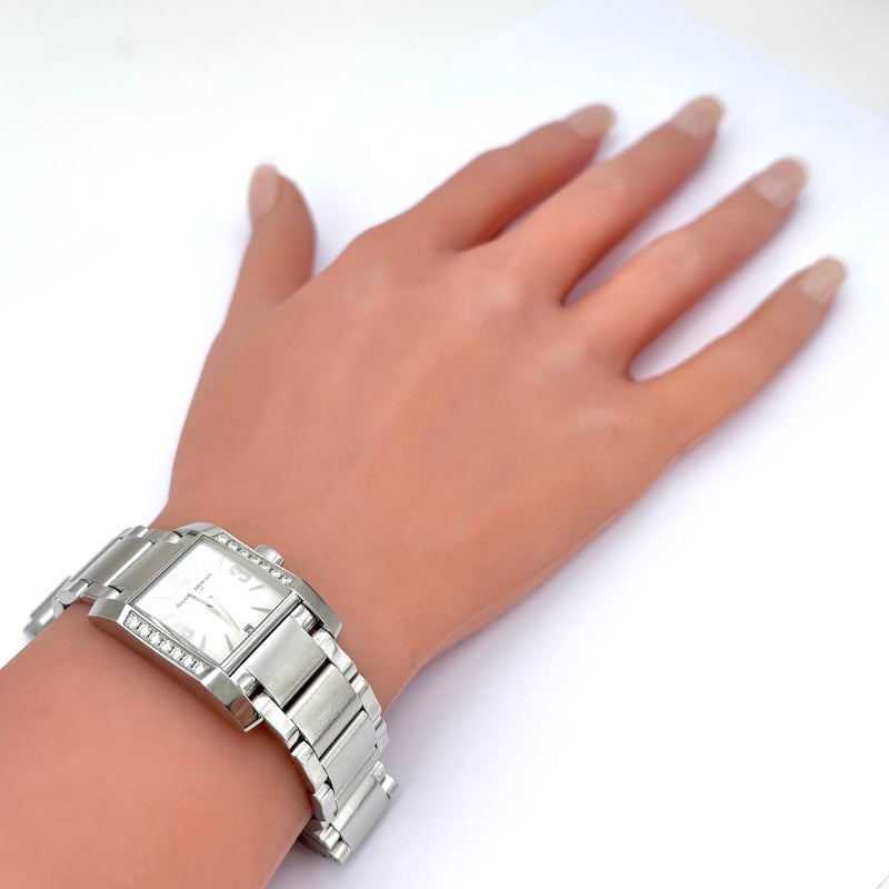 Orologio Baume & Mercier Hampton Lady, acciaio e brillanti. 2007, full set; 64.42 gr