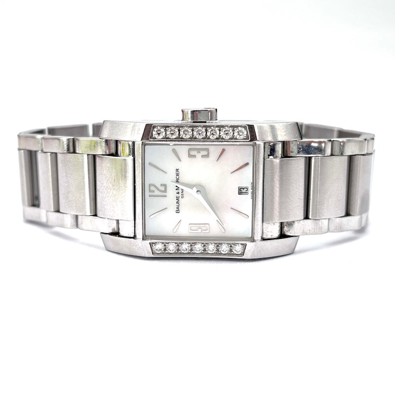 Orologio Baume & Mercier Hampton Lady, acciaio e brillanti. 2007, full set; 64.42 gr