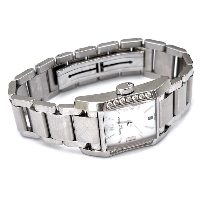 Orologio Baume & Mercier Hampton Lady, acciaio e brillanti. 2007, full set; 64.42 gr