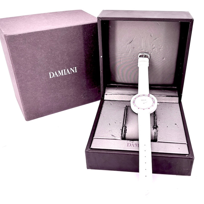 Orologio Damiani Belle Epoque, oro, ceramica, rubini e brillanti. 2021, full set; 46 gr