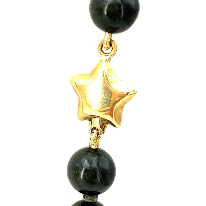 Parure collana e orecchini giada e oro giallo 18Kt