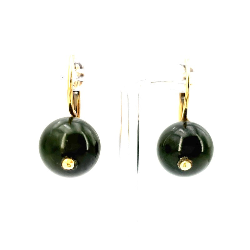 Parure collana e orecchini giada e oro giallo 18Kt