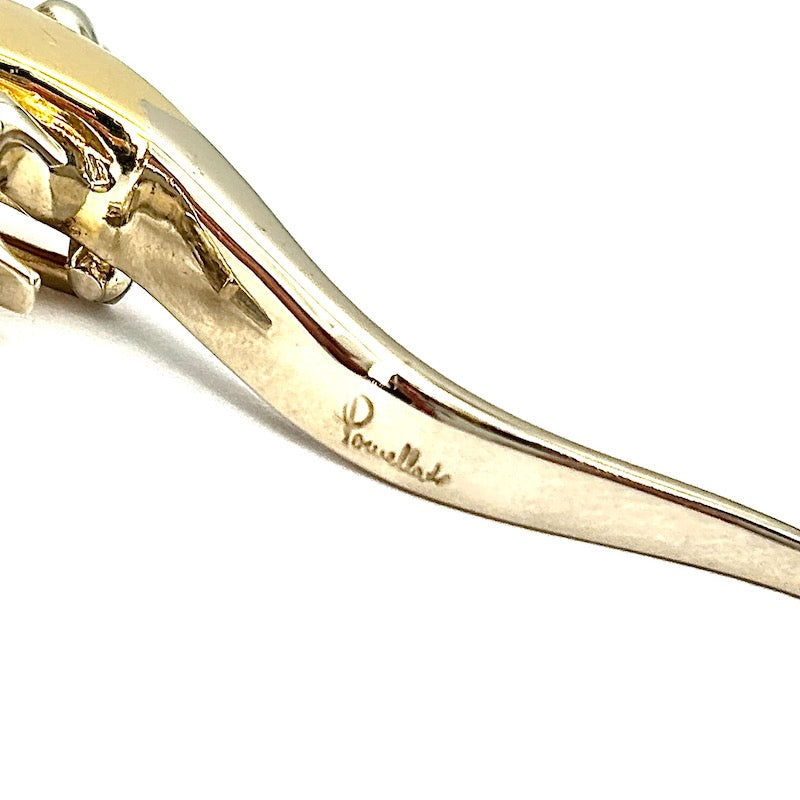 Spilla geko Pomellato, oro bicolore e brillanti; 14.45 gr