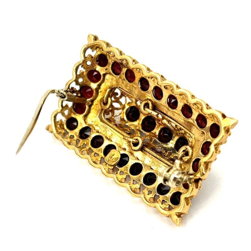 Spilla Vintage Art Déco In Oro Massiccio 18 Carati 750 UNO AR Italia Anni '50 Con Foglie, Ramo, Modernista SH - Italia - Foto 11